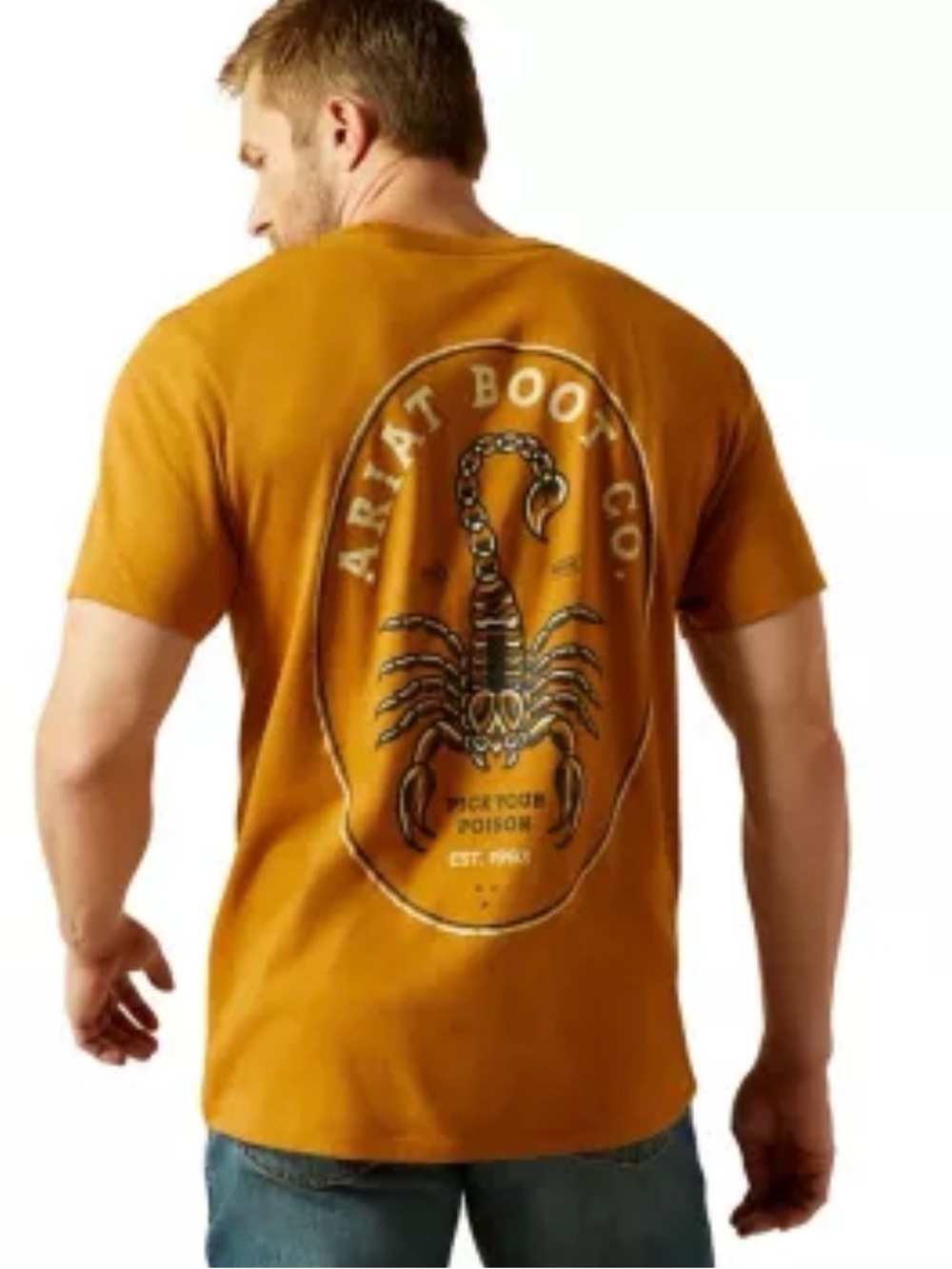 Ariat T Shirt Larg Brown Scorpion Graphic Western Cowboy Pick Your Poison New